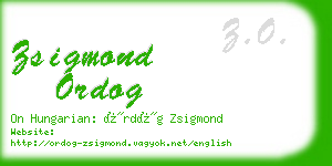 zsigmond ordog business card